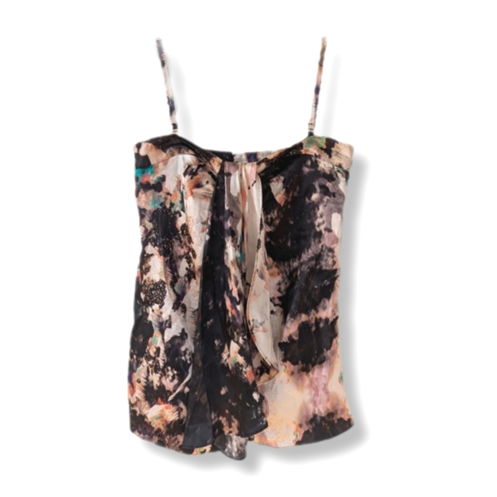 Ted Baker London GRYES Women's Abstract Print Silk Sleeveless Blouse Top